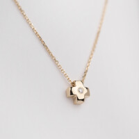 11122 4 Dainty Mini Cross, Elegant Cross Pendant with CZ, TINY Gold Cross Necklace, 7th Anniversary Gift,Iron Anniversary Gift