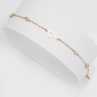 1108-2 Tear Drops Bracelet,Drops Bracelet,Cz Gold Bracelet,Solid 14k Gold Bracelet,Gold Elegant Bracelet,50th Birthday Gift for Women