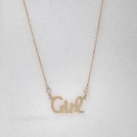 11250 3 Dainty Gold Girl Necklace ,Custom Name Pendant, Elegant Layered Choker, Mamma 
