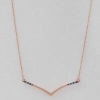 11279 2 V Bar Necklace, Curved Bar Simple Pendant, Everyday Modern V-Shaped Chevron, Dainty Thin Gold Layered Choker, Young at Heart Gift
