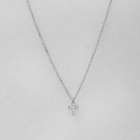 11112 2 Dainty Mini Cross, Elegant Cross Pendant with CZ, TINY Gold Cross Necklace, Gift for Myself, Bestie Friendship Gift