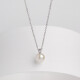 11227 4 Dainty Floating Pearl Necklace,Freshwater Pearl Pendant,Single Pearl Choker,June Birthstone Gift,21st birthday gift for her