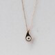 11240 3 Dainty Paisley Evil Eye Necklace,Tear Drop Enamel Evil Eye,14K Solid Gold Evil Eye Pandant, Good Omens Charm, Good Luck and Protection Charm