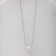 11253 3 Dainty Floating Pearl Necklace, Freshwater Pearl Pendant, Single Pearl Choker, June Birthstone Gift, Gift for Myself