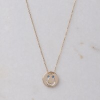 11714 3 Premium Designed Gold Horseshoe Necklace, Dainty Horseshoe Charm Necklace, Lucky Horse Shoe Pendant, Cowgirl Necklace, Good Omens Charm