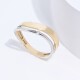 25014-3 Double Row Ring,Asymmetric Ring,14k Solid Gold Ring,Mix Color Ring,Statement Rings,60th Birthday Gifts for Women