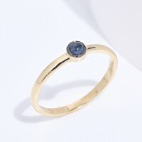 25018-5 Sapphire Solitaire Ring,Blue Sapphire Gold Ring,Dainty Sapphire Ring,Slim Stackable Ring,14k Solid Gold Ring,16th Birthday Gift