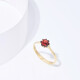 25019-1 Garnet Solitaire Ring,Natural Garnet Ring,14k Gold Garnet Ring,January Birthstone Ring,60th Birthday Gifts for Women