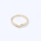 25026-1 V Shaped Gold Ring,Wishbone Ring,Double Row Ring,Mix Color Ring,14k Solid Gold Ring,60th Birthday Gifts for Women