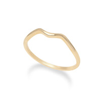 25039-1 Wavy Gold Ring,Thin Gold Wavy Ring,Slim Gold Ring,14k Solid Gold Ring,30th Birthday Gift for Her