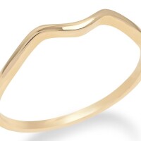 25039-4 Wavy Gold Ring,Thin Gold Wavy Ring,Slim Gold Ring,14k Solid Gold Ring,30th Birthday Gift for Her
