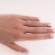 25041 Tri Tone Triple Ring in 14K Gold for 30th Birthday Gift for Her