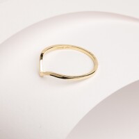 25050 3 Dainty Chevron Ring in 14K Gold for 16th Birthday Gift