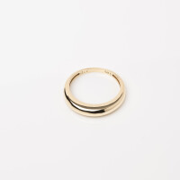 25061 Thin Gold Dome Ring in 14K Gold for First Anniversary Gift for Her