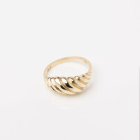 25066 B Croissant Dome Ring in 14K Gold for 21st Birthday Gift for Her