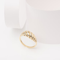 25066 C Croissant Dome Ring in 14K Gold for 21st Birthday Gift for Her
