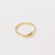 25069 B Thin Gold Mobius Ring in 14K Gold for Promise Ring Couple