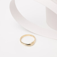 25069 Thin Gold Mobius Ring in 14K Gold for Promise Ring Couple