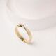 25070 2 Thick Gold Mobius Ring in 14K Gold for Promise Ring Couple