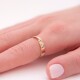 25070 C Thick Gold Mobius Ring in 14K Gold for Promise Ring Couple