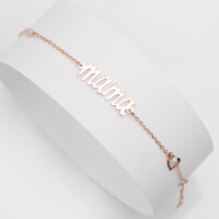 1101 Mama Nameplate Bracelet,Mama Script Bracelet,Solid 14k Gold Bracelet,Multi Charm Bracelet,Perfect Gift for Mom,Dainty Mum Gift