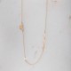 11875 Dainty Multi Charm Necklace with Butterfly Peal and 3 Leaves, Multi Charm Cable Chain Necklace, Minimal and Discrete Jewels,Gift for Myself