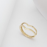 25168-1 14k Solid-Gold-v-Ring