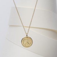 DC-004-1 Peace-Symbol-gold-Necklace-women