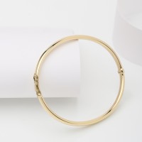 X-1095-2 Simple-Real-Gold-Bangle