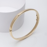 X-1113-2 Smooth-Gold-Bangle