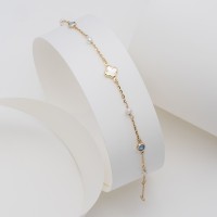 bg-135-3 clover-pearls-aquamarine-gold-bracelet