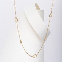 bg-137 Leaf-station-Necklace-women-gold
